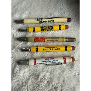 Vintage Bullet Pencils Advertising Lot of 5  (#1)